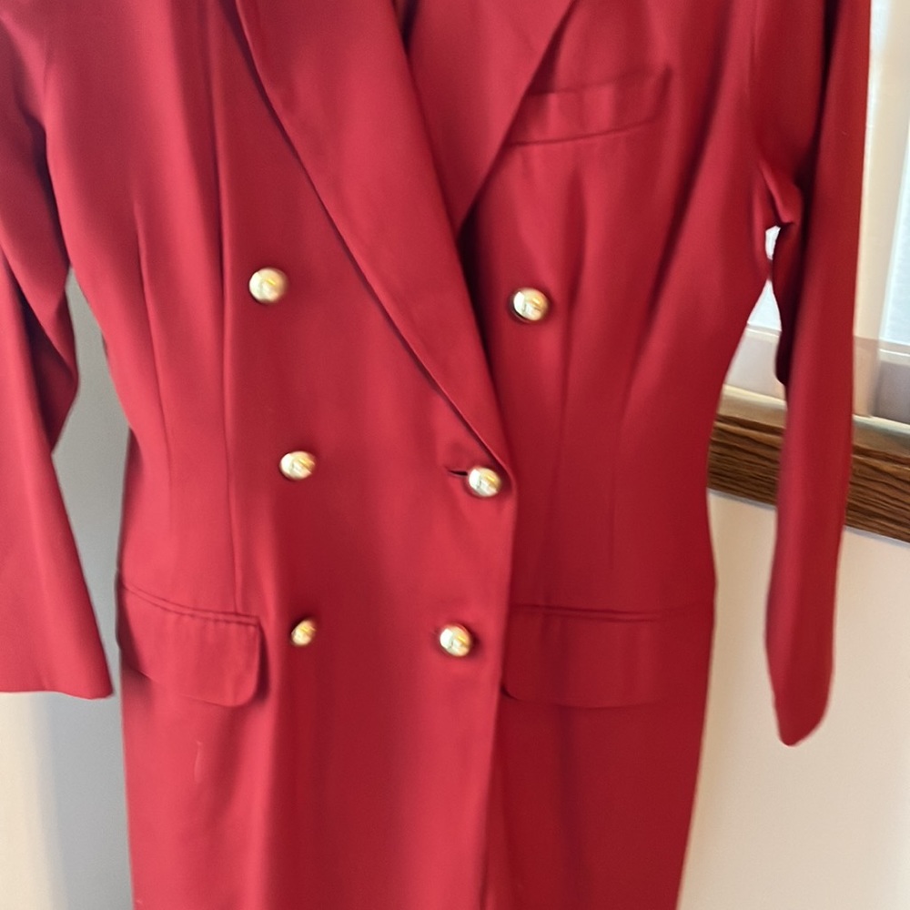 Kasper - Red - long sleeve dress, size 10